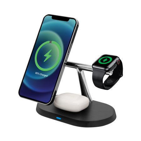 3 in 1 Wireless Charging Stand Black
