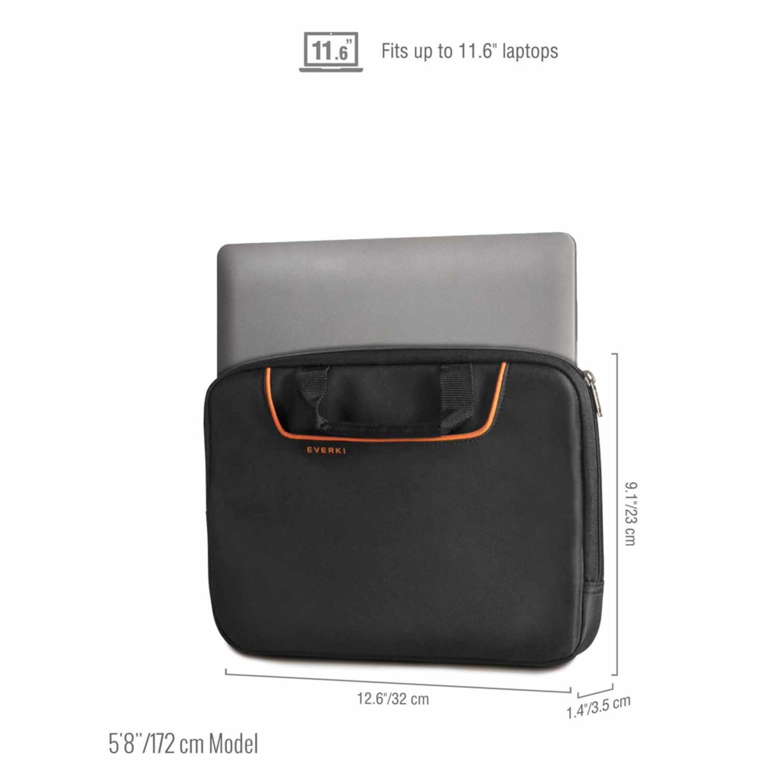 Case for computers and tablets with memory foam up to 11.6 inches