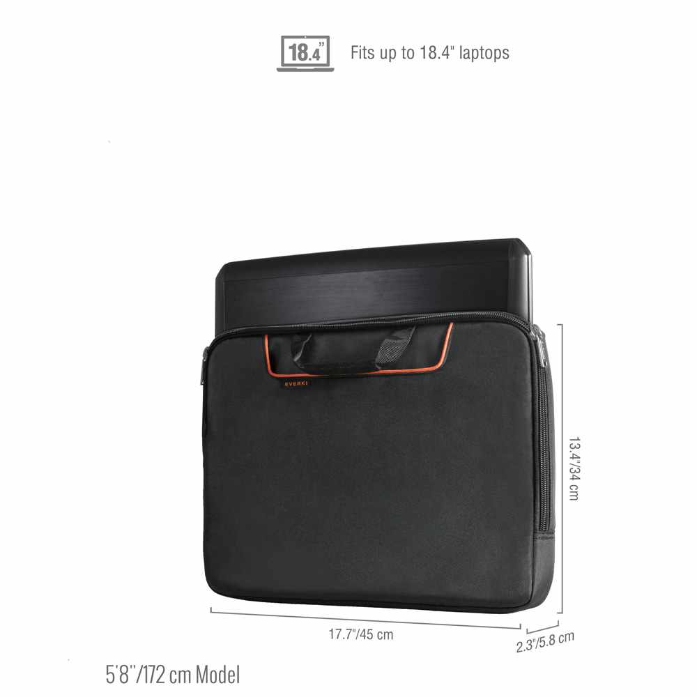 Case for computers and tablets with memory foam up to 18.4 inches